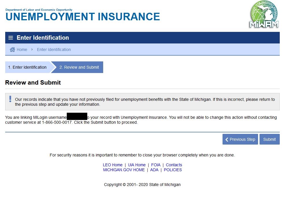 Step by step instructions for filing for unemployment in Michigan if you are self employed